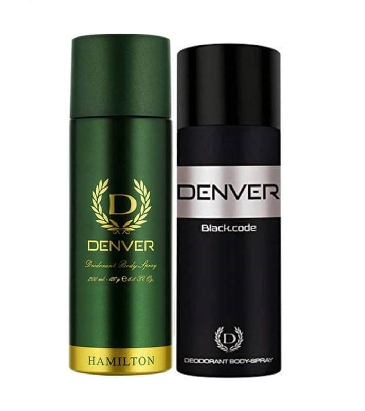 Denver Hamilton 200ml Black Code 150ml Deodrant spray pack Of 2 For Men 1
