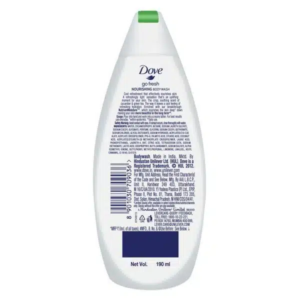 Dove Go Fresh Nourishing Body Wash 190 ml 2