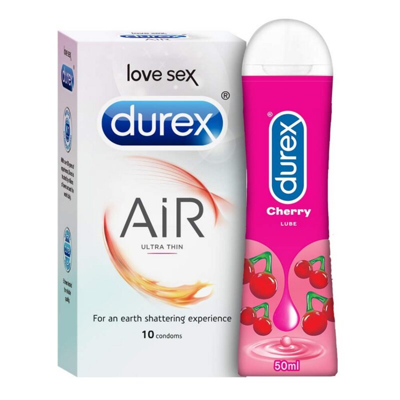 Durex Air Condoms 10 N Cherry Flavoured Lubricant Gel 50 ml 4