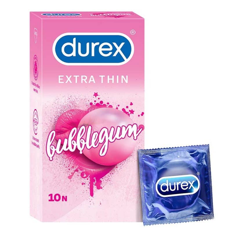 Durex Bubblegum Flavoured Condoms For Men 10s 3