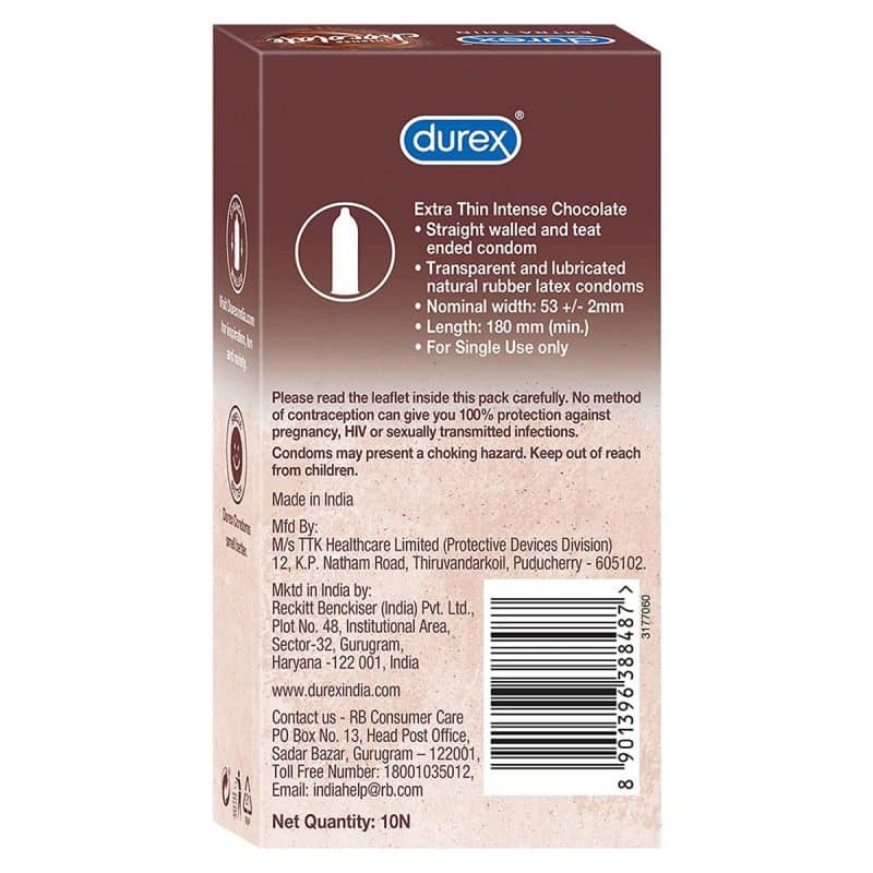 Durex Chocolate Flavoured Condoms For Men 10s 3 1