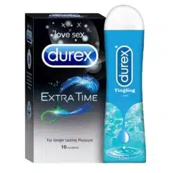 Durex Extra Time Condoms 10 N With Durex Lube Tingling Lubricant Gel 50 ml 5