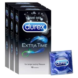 Durex Extra Time Men Condoms 10 Count Pack of 3 4
