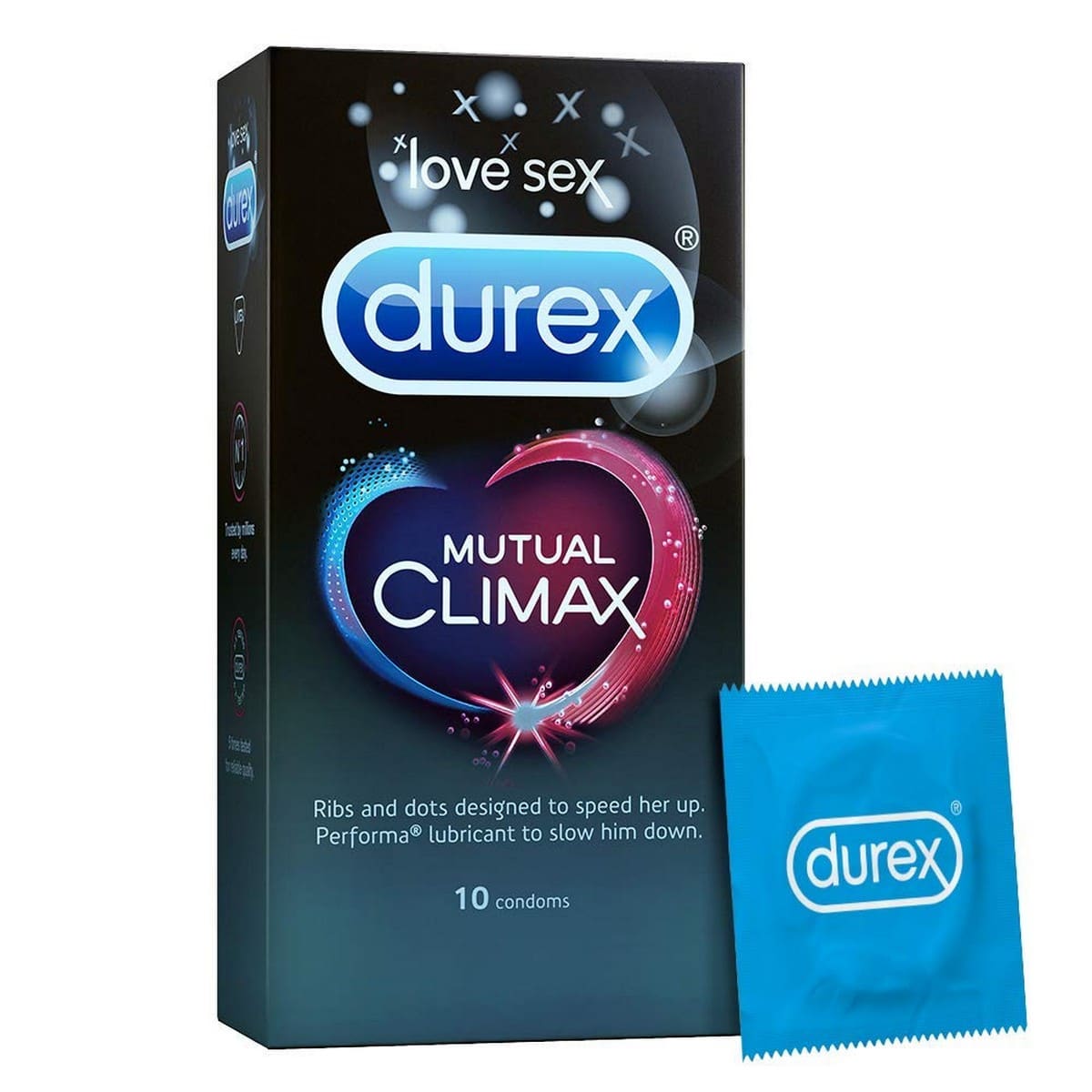 Durex Mutual Climax Condoms 10 Count Richesm 