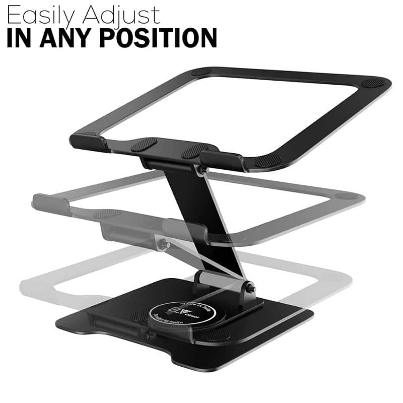 ELV Direct Aluminum Laptop Stand for Desk 16 inches