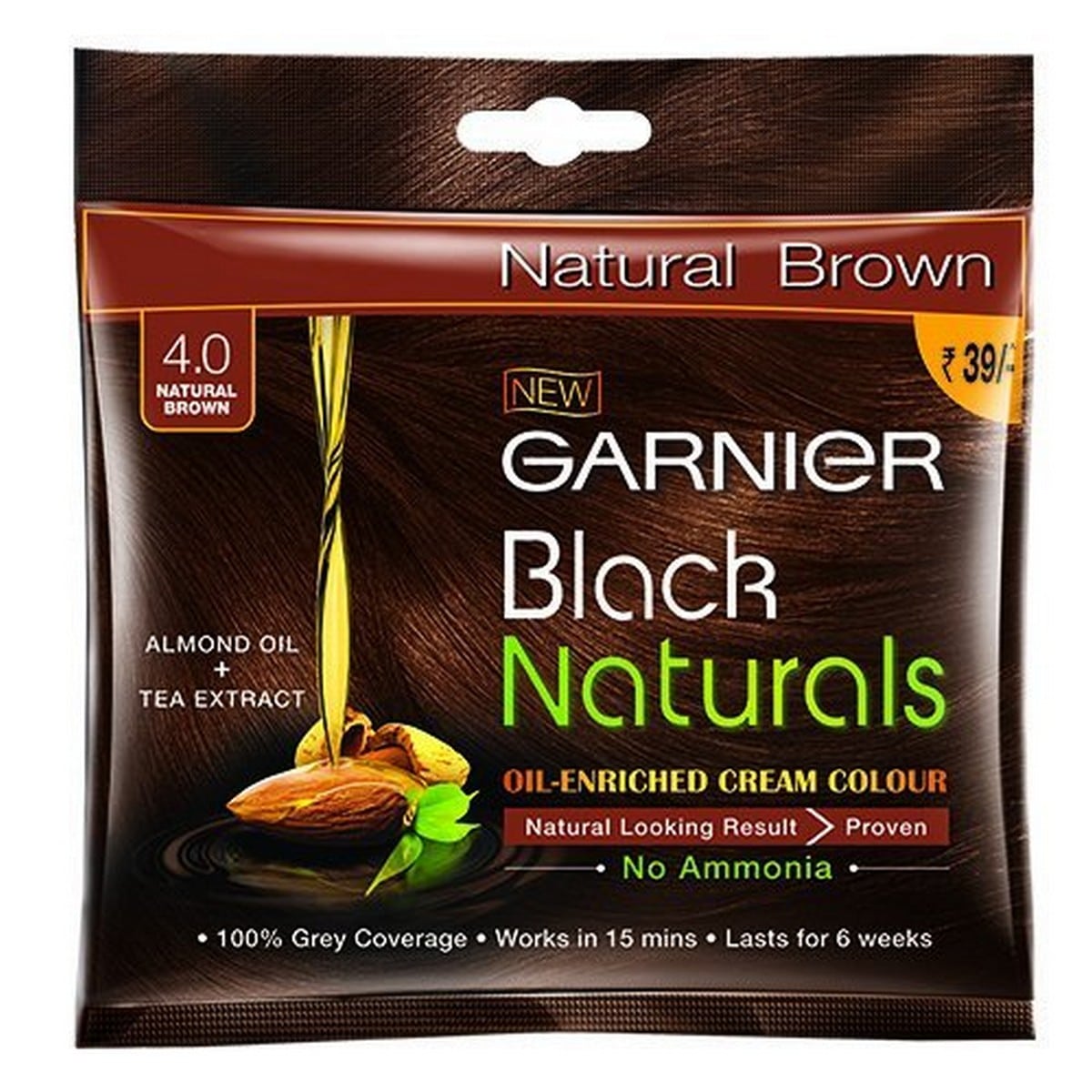 Garnier Black  Natural Brown Hair Colour 20ml (Pack of 8) - RichesM  Healthcare