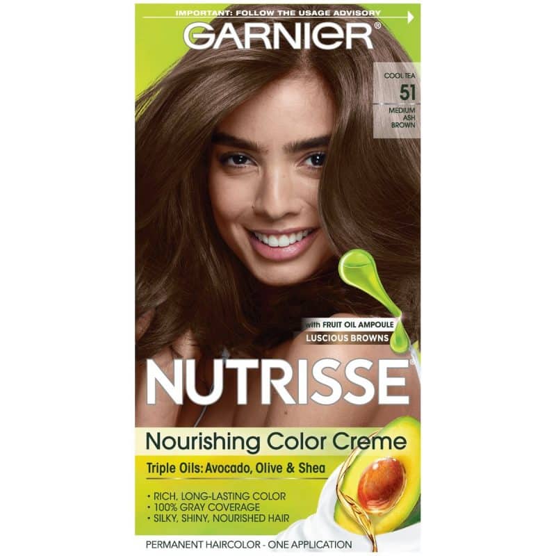 Garnier Hair Color 51 Medium Ash Brown Cool Tea 3