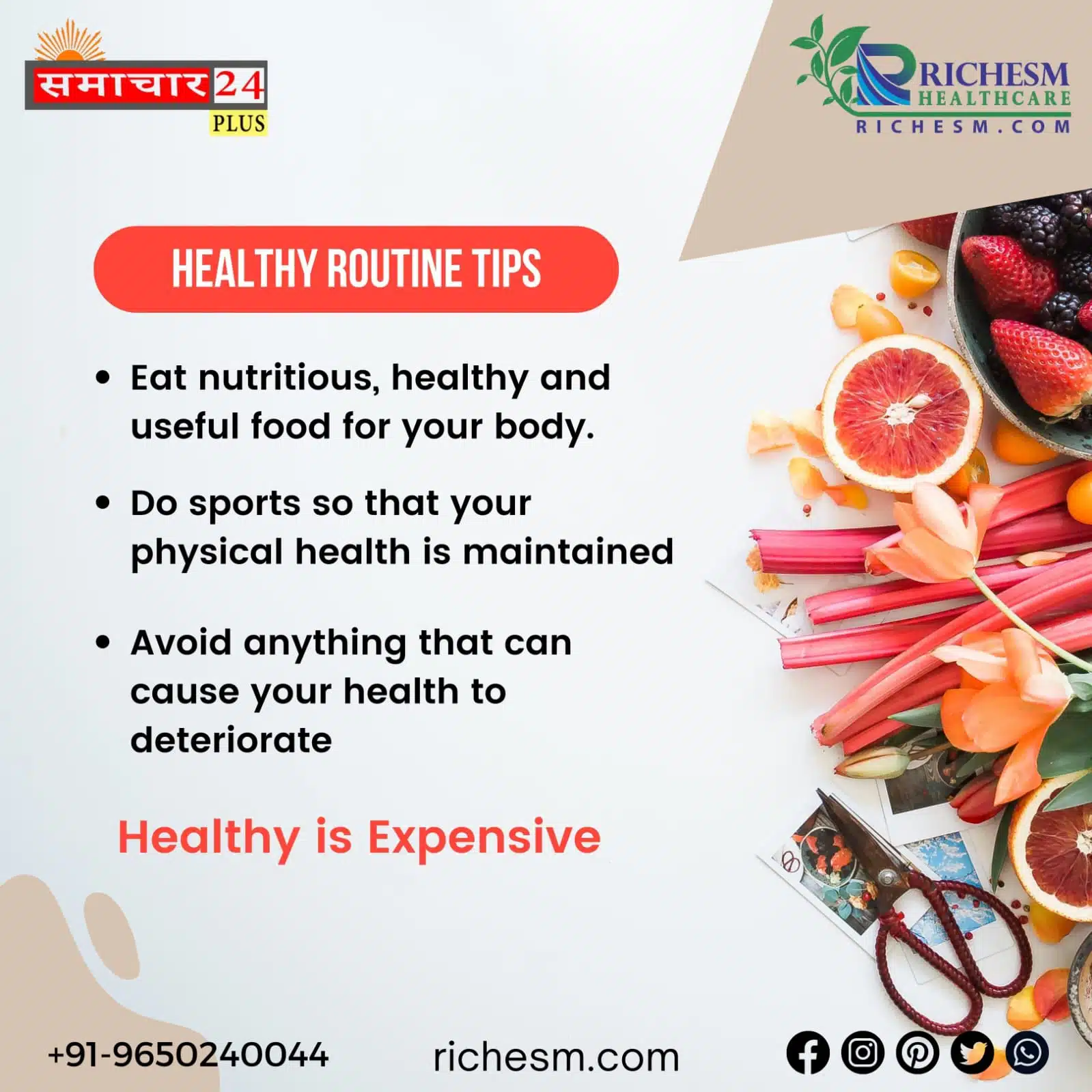 Know the Best Healthy Tips to Follow with Richesm.com