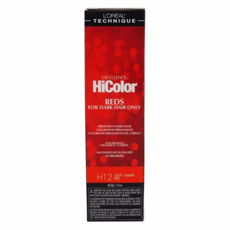 Loreal Hicolor H12 Deep Auburn Red 1.74 3 Packs 51ml