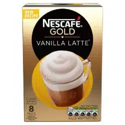 Nescafe Cafe Menu Latte Vanilla 185 grams Pack of 8 3