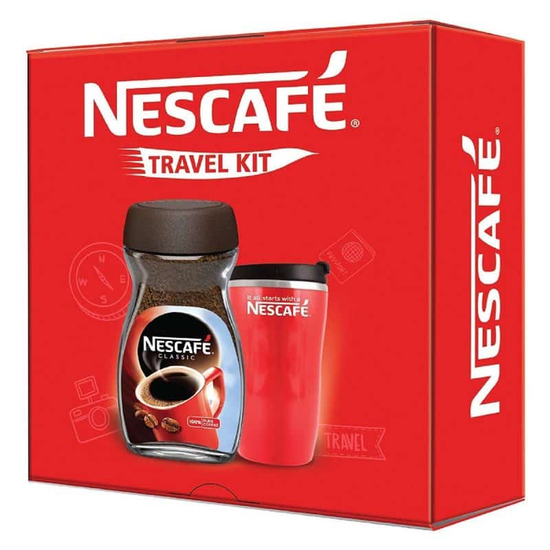 Nescafe Classic Travel Kit Red Coffee Powder with Jar 200 grams 2