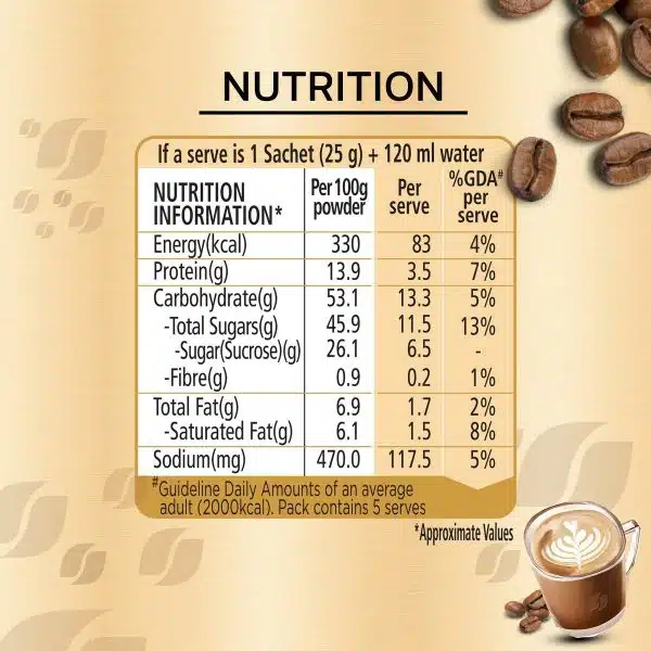 Nescafe Gold Caramel Latte Instant Coffee Premix 125 grams