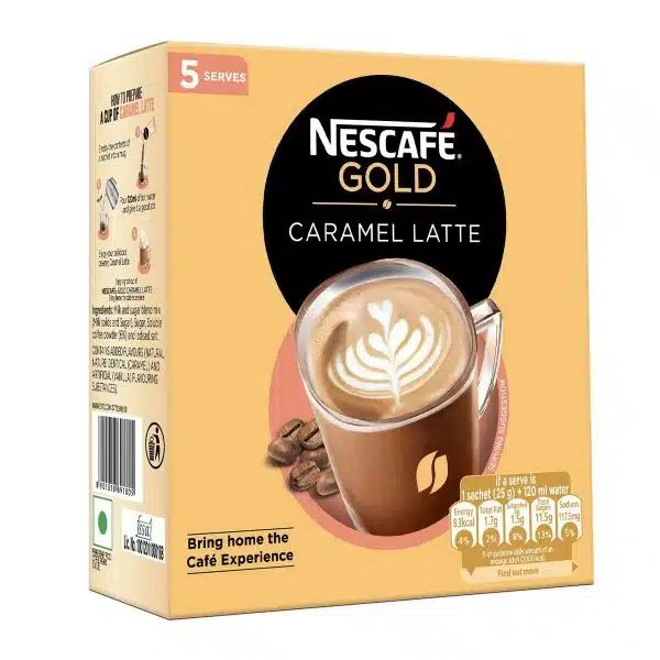 Nescafe Gold Caramel Latte Instant Coffee Premix 125 grams 3