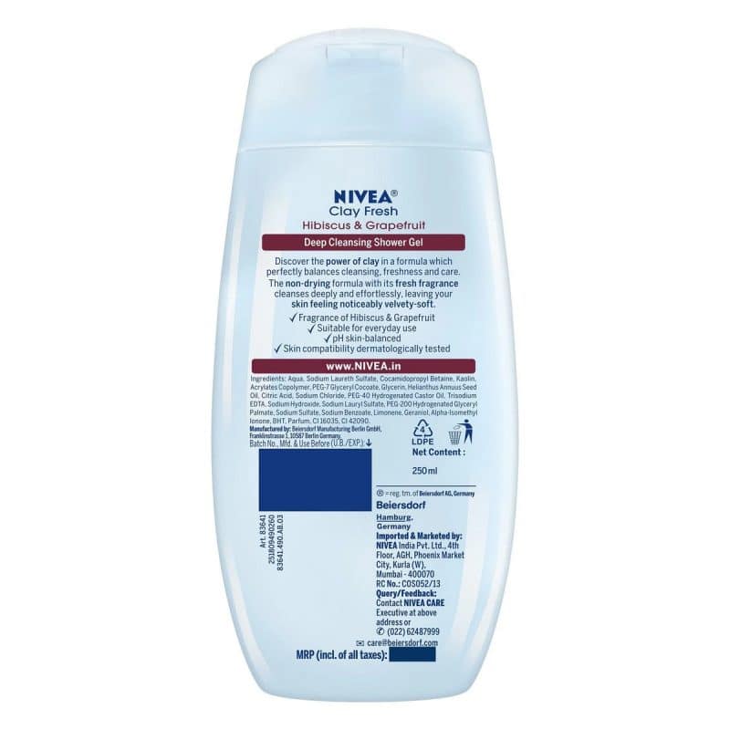 Nivea Shower Gel Clay Fresh Body Wash 250 ml