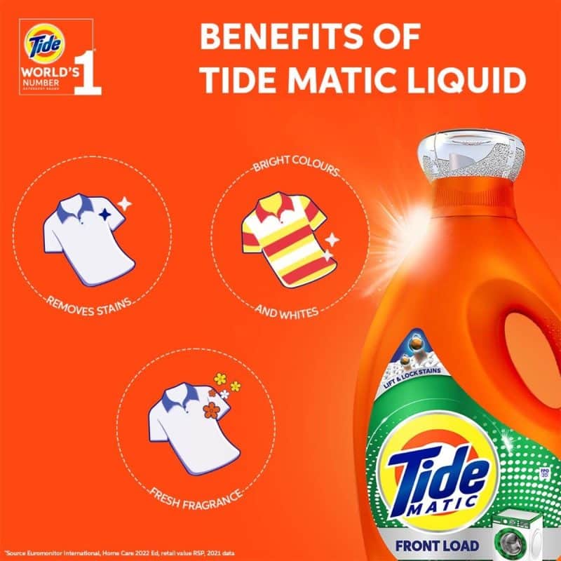 Tide Matic Liquid Detergent Front Load 850 ml 2