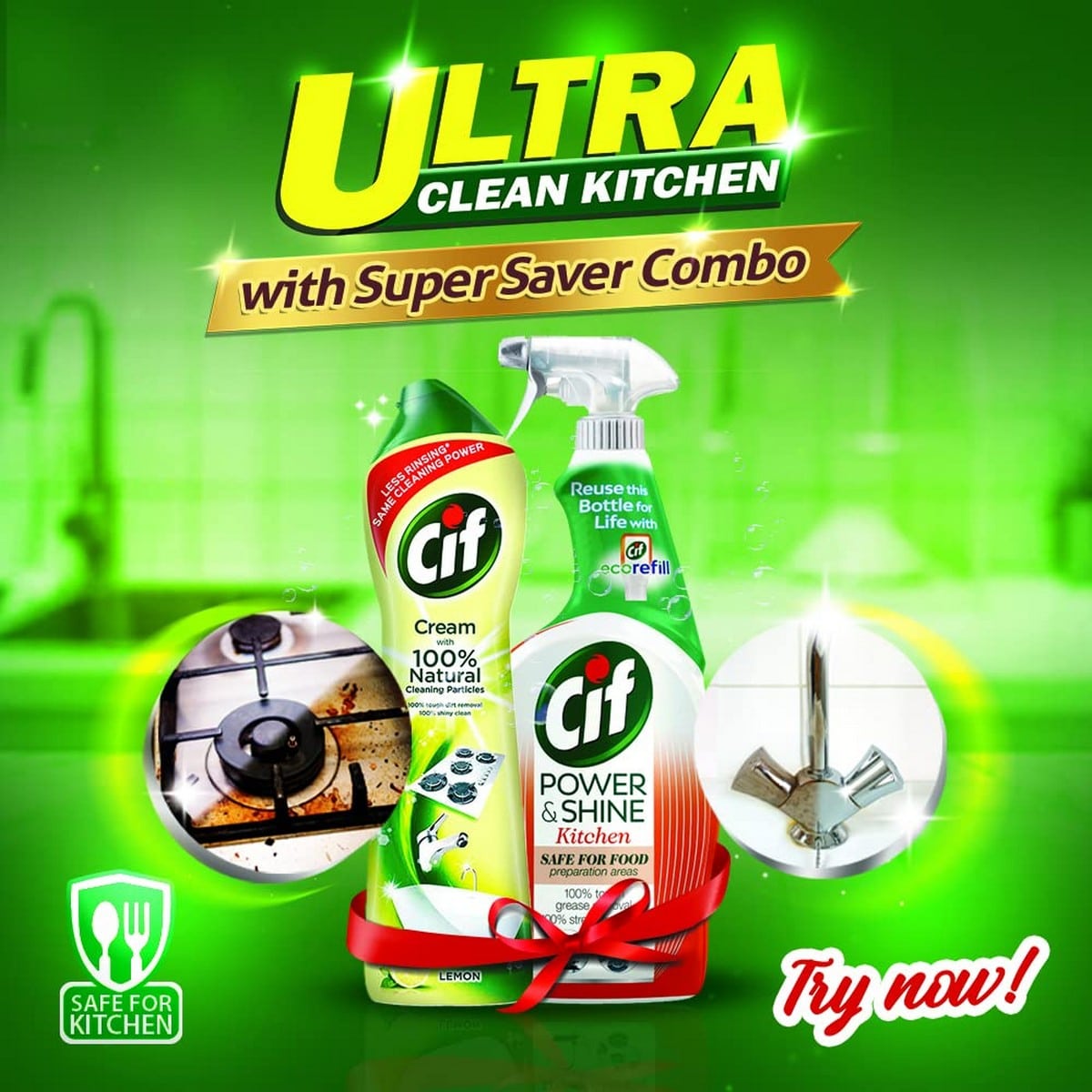 Cif Power & Shine Kitchen Spray