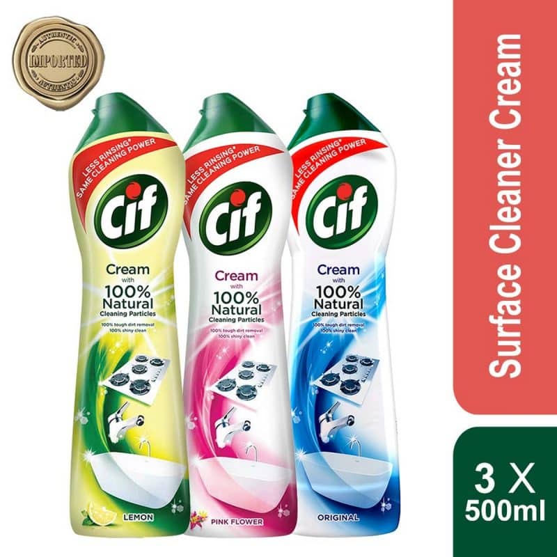 Cif Multicolor Multipurpose Surface Cleaner Cream 3x500 ml