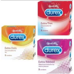 DUREX Dots Thin Ribbed Pack Condom Set of 3