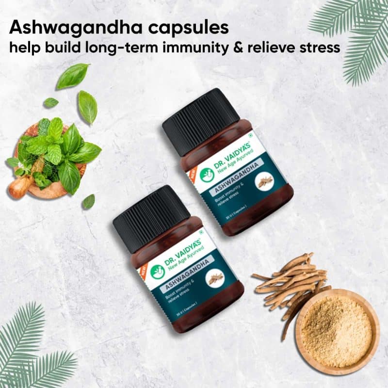 Dr Vaidyas Ashwagandha Capsules For Better Immunity Energy Sleep 3