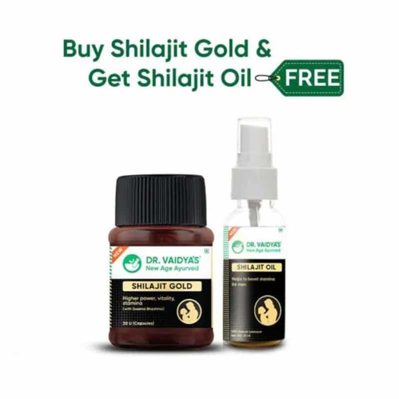 Dr. Vaidyas Shilajit Gold 30 Cap. Shilajit Oil 25ml