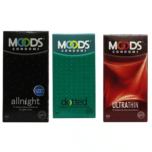 Moods Condoms Allnight Dotted And Ultrathin set of 3