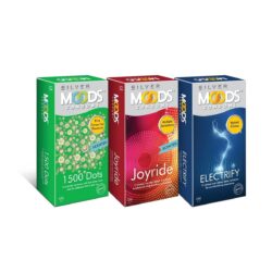 Moods Condoms Combo 1500 Dots Joyride Electrify