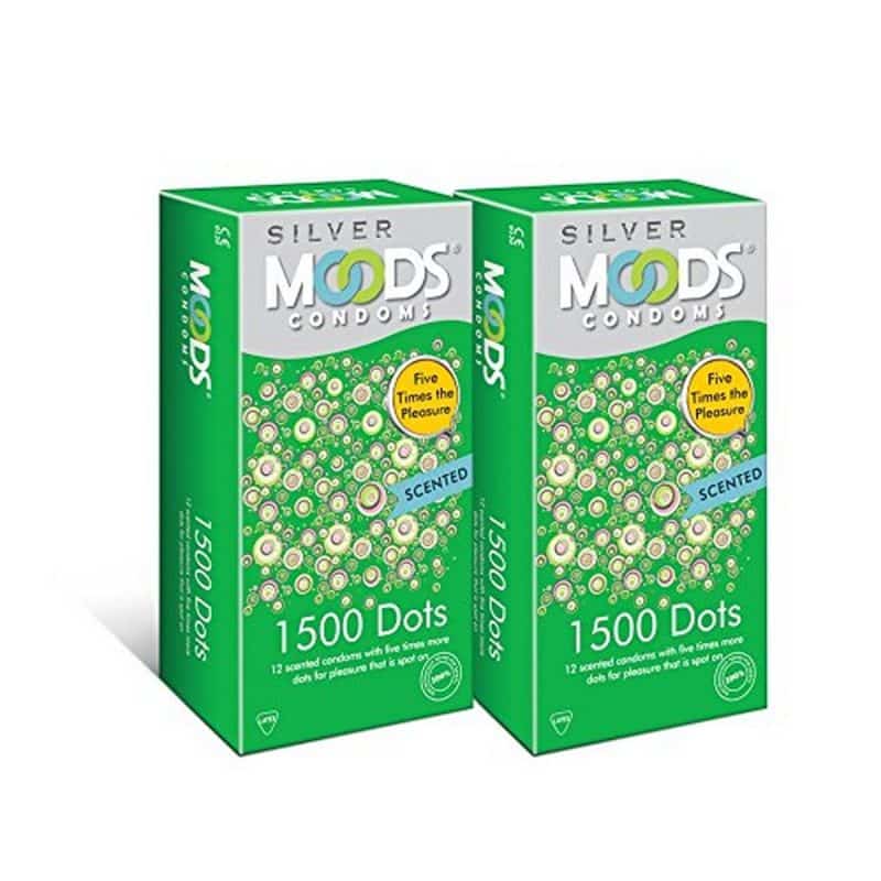 Moods Silver Dots Condoms 12 Count pack of 2