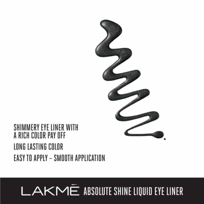 Elle 18 Eye Drama Kajal Bold Black 0.35g Lakme Absolute Shine Liquid Eye Liner Black 4.5ml 6