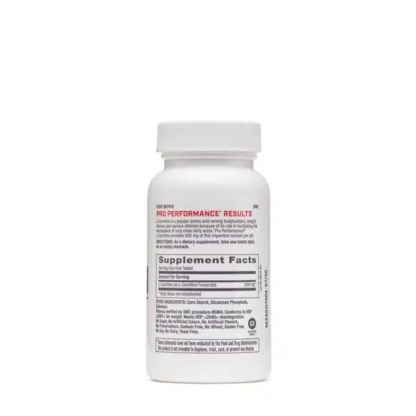 GNC Pro Performance L Carnitine 500 mg 60 Tabs