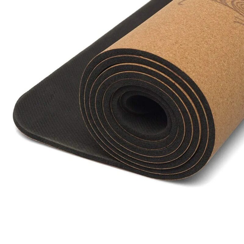 GRAVOLITE Cork Yoga Mats Anti Skid 5mm with Bag And Belt 3