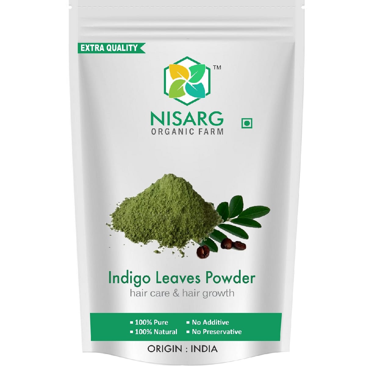 Nisarg Organic Indigo Leaf Powder 500g - RichesM Healthcare