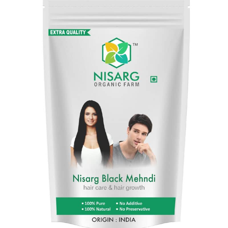 Nisarg Organic Natural Black Mehndi 25g Pack of 5