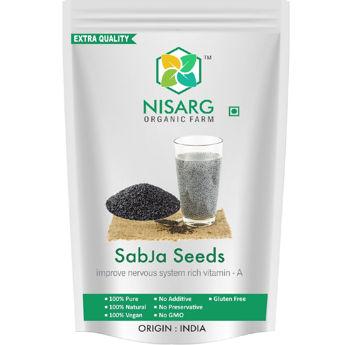 Nisarg Organic Sabja Seeds 100g RichesM Healthcare