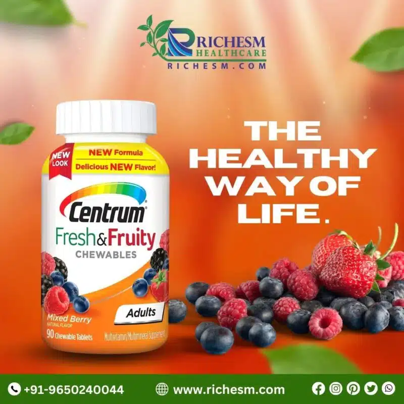 Centrum Mixed Berry Chewable Tablets For Healthy Life RichesM 1
