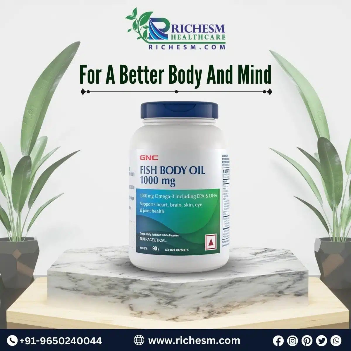 GNC Fish Body Oil For Better Body And Mind RichesM