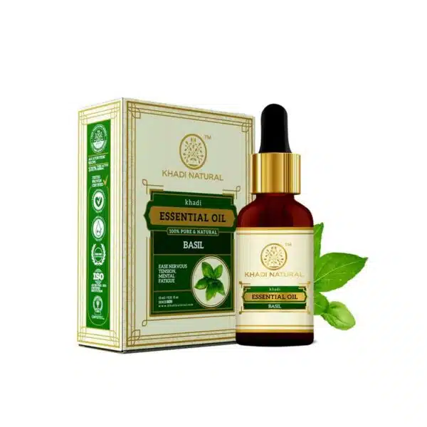 Khadi Natural Basil Essential Oil 2 1
