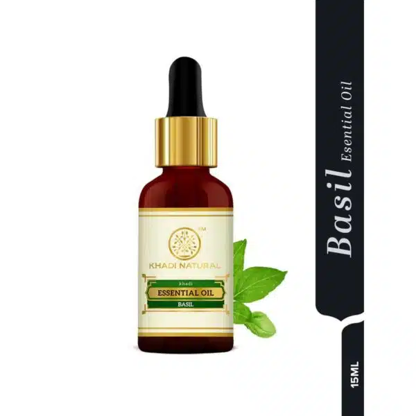 Khadi Natural Basil Essential Oil 3 1