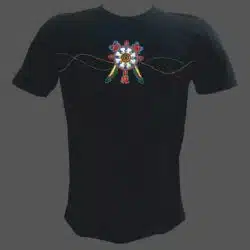 LUGA Antidote Dharmachakra Embroidered And Beaded Cotton T Shirt 3