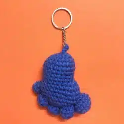 Magical Beings Yeti Foot Crochet Keychain Blue