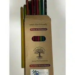 RichesM Healthcare Seed Color Lead Color Paper Pencil Square Box 10 Pencils
