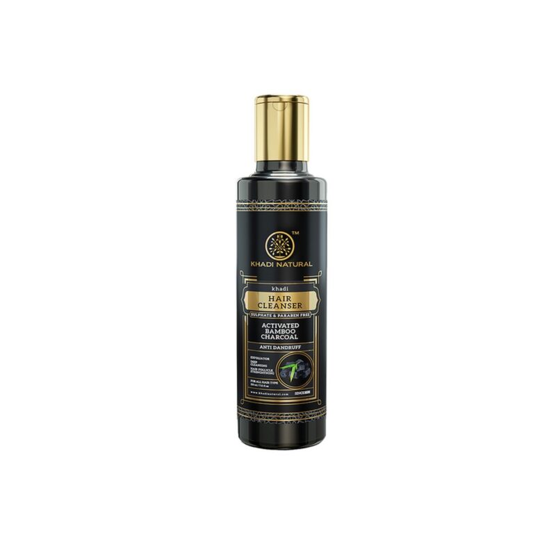 Khadi Natural Activated Bamboo Charcoal Hair Cleanser 210 ml