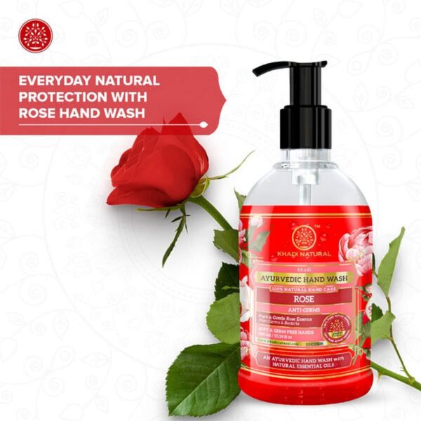 Khadi Natural Anti Germ Rose Handwash 300 ml