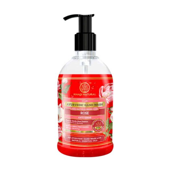 Khadi Natural Anti Germ Rose Handwash 300 ml1