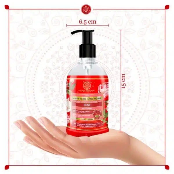 Khadi Natural Anti Germ Rose Handwash 300 ml9