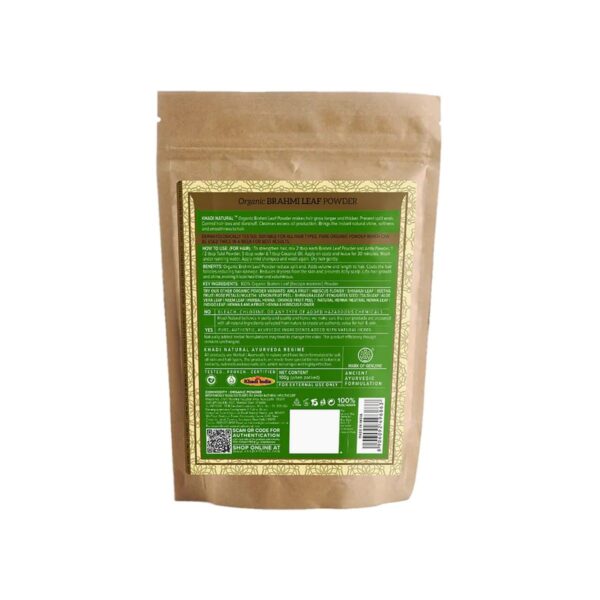 Khadi Natural Organic Brahmi Leaf Powder 100 g 1