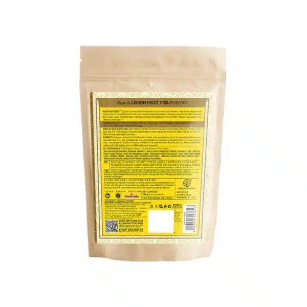 Khadi Natural Organic Lemon Fruit Peel Powder 1