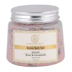 Khadi Natural Rose Geranium With Rose Petals Bath Salt 200 g