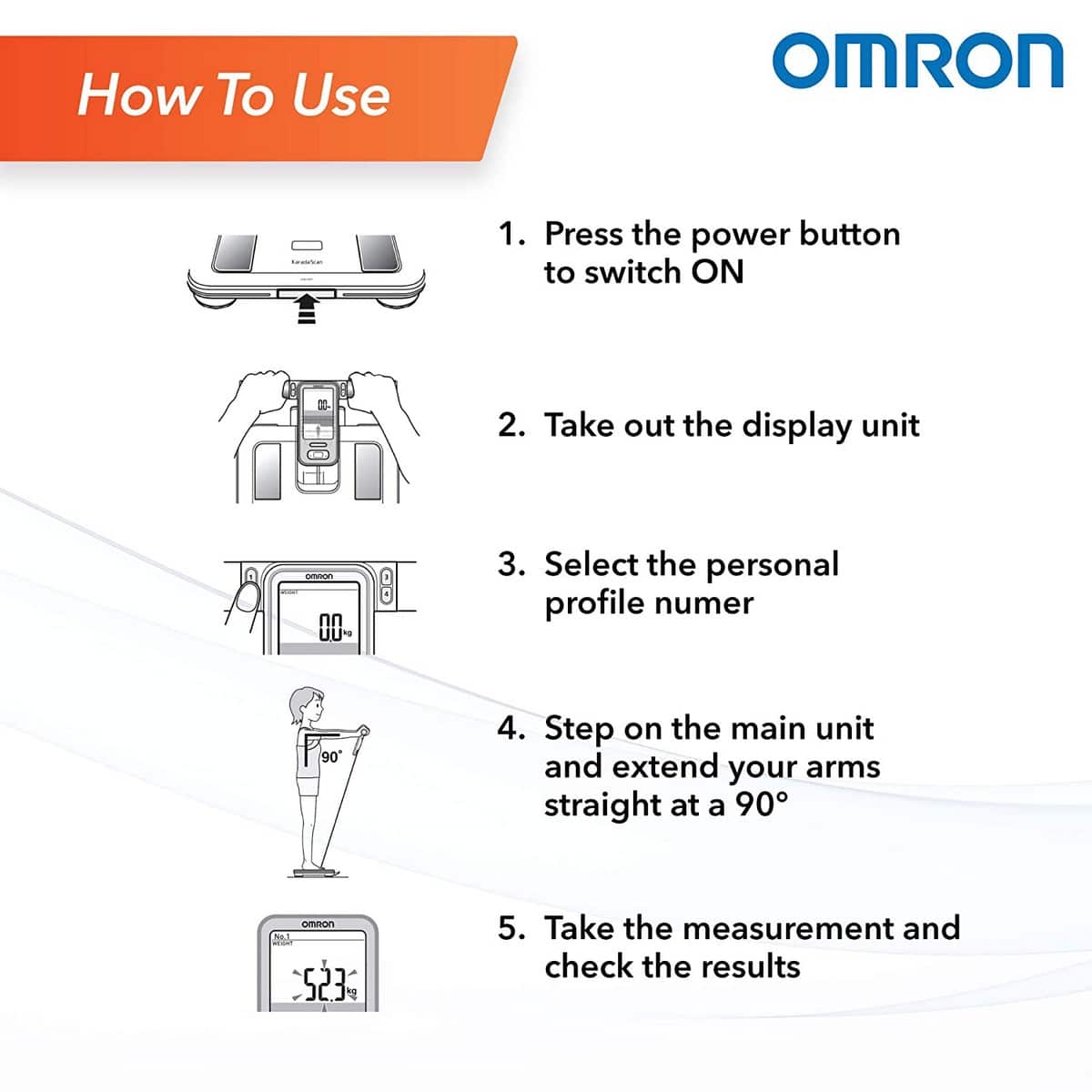 Omron HBF 702T Digital Body Composition Monitor, Silver