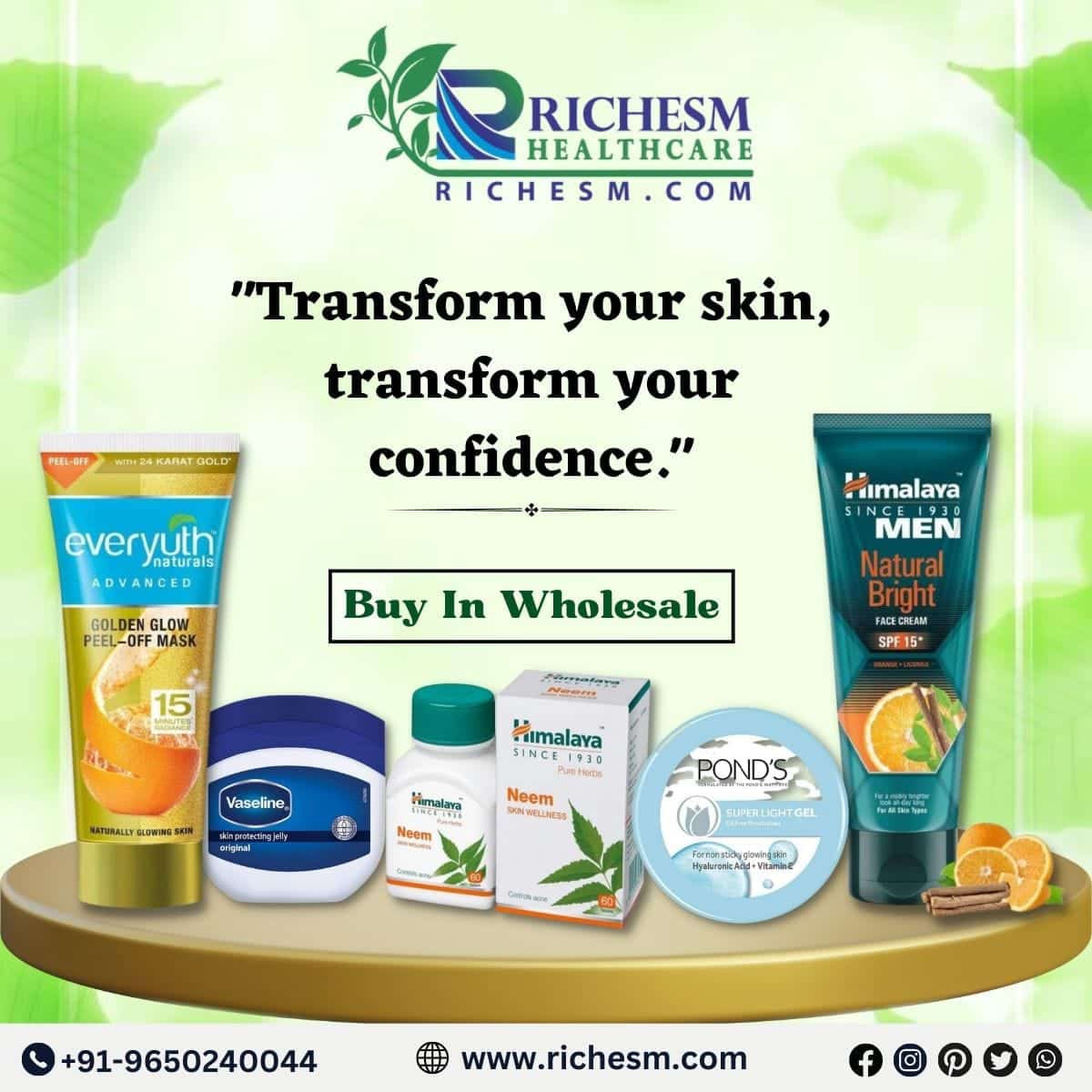 Shop For Skin Care Products In India Wholesale At RichesM
