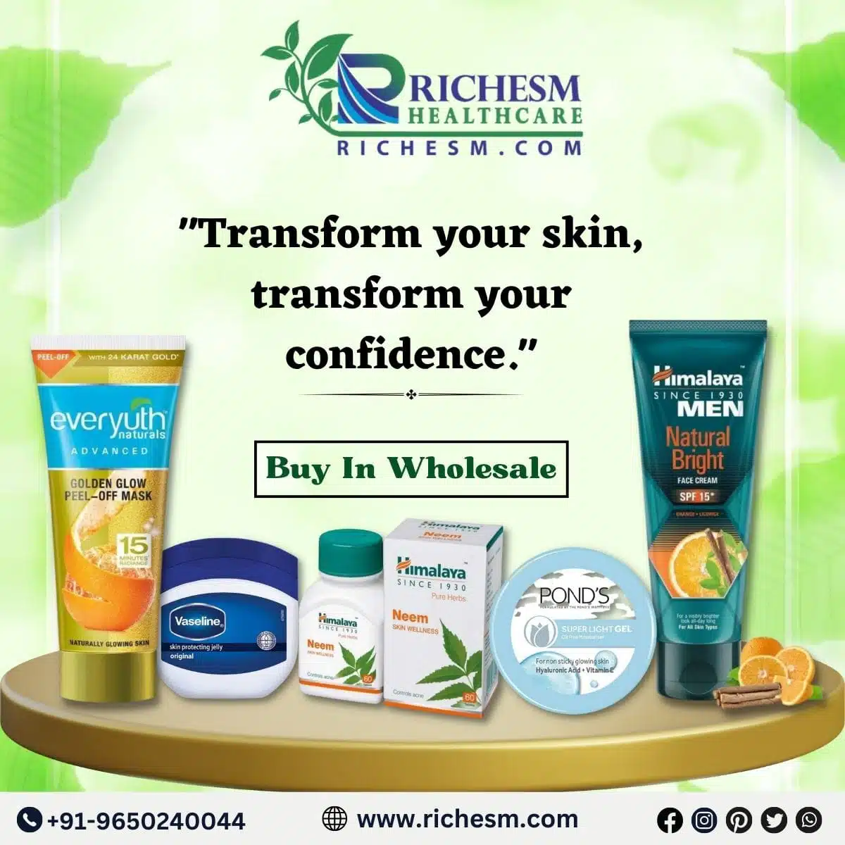 Shop For Skin Care Products In India Wholesale At RichesM